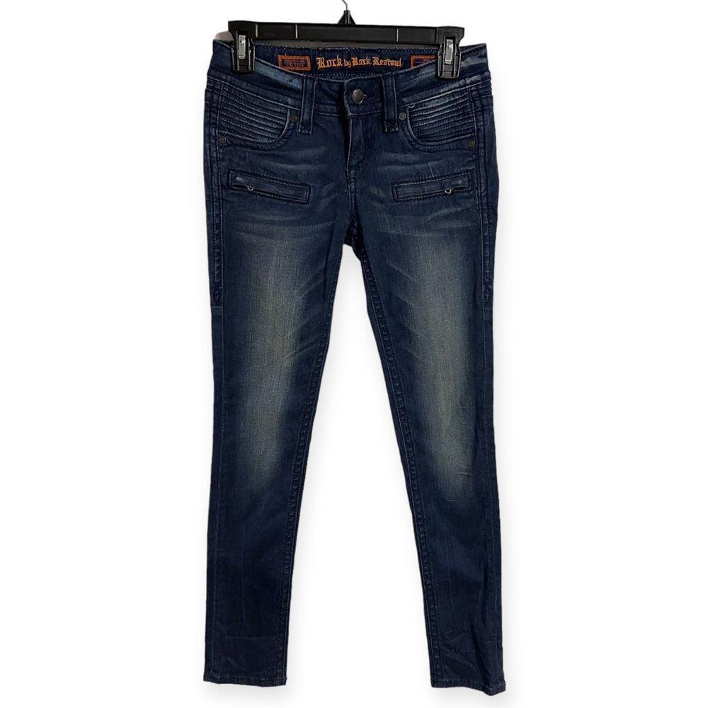 Rock Revival Women’s Skinny Jeans Size 27. 30” Inseam.